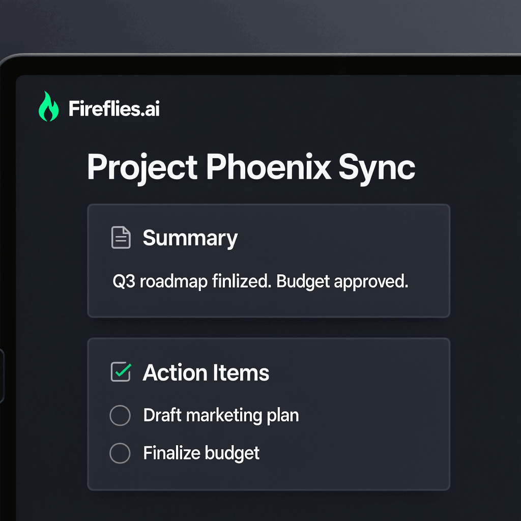 7 Unbeatable AI Tools for Productivity That Will Transform Your Workflow in 2025 2 The Fireflies.ai dashboard demonstrating its AI powered meeting summary a powerful AI tool for productivity 11zon