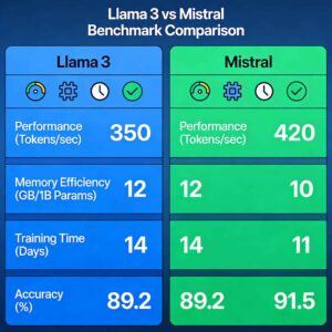 Llama 3 vs Mistral benchmark comparison