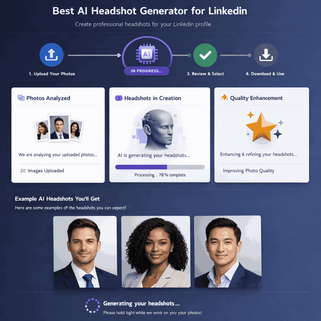 best AI headshot generators for LinkedIn